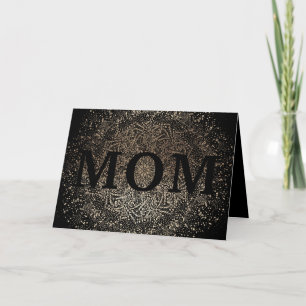Guld Blommigt MAMMA Formell Elegant Mors dag Kort
