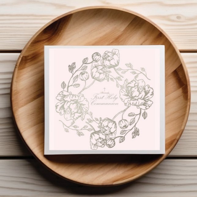 Guld Blommigt Napkins Pappersservett (Skapare uppladdad)