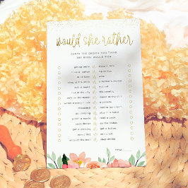 Guld Blommigt, skulle hon hellre Möhippa spel