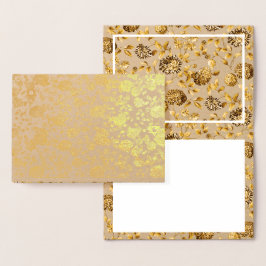 Guld Blommigt Star of David Kraft Papper Luxury La Folierat Kort