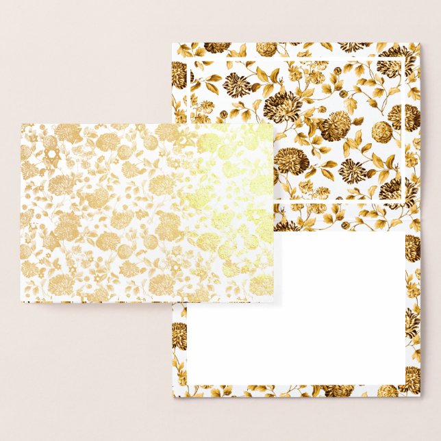 Guld Blommigt Star of David Kraft Papper Luxury La Folierat Kort (Display)