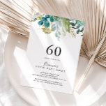 Guld Blommigt Tropical Grey 60:e Födelsedagsfesten Inbjudningar<br><div class="desc">Denna tropiska grej i guld-blommigten 60:e födelsedagsfest inbjudan är perfekt för ett elegant födelsedagsfest. Konstruktionen har främst hand- och färgade vattenfärgade gröntar,  blad i förening med blommor från guld.</div>