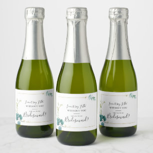 Guld Blommigt Tropical Grönt Bridesmaid Frieri