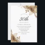 Guld Blommigt Womans Manar 30års födelsedag Party  Inbjudningar<br><div class="desc">Guld Blommigt Womans Manar 30års födelsedag Party Elegant Blommigt Inbjudan Design. Variationer i inbjudan och matchande artiklar i vår butik</div>