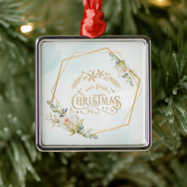 Guld, Blommigten under jultomten gift Julgransprydnad Metall