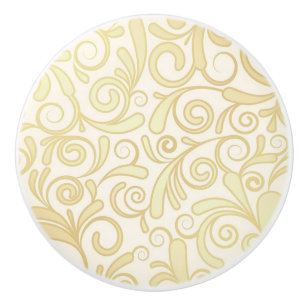 Guld- blommigtlövmönster knopp