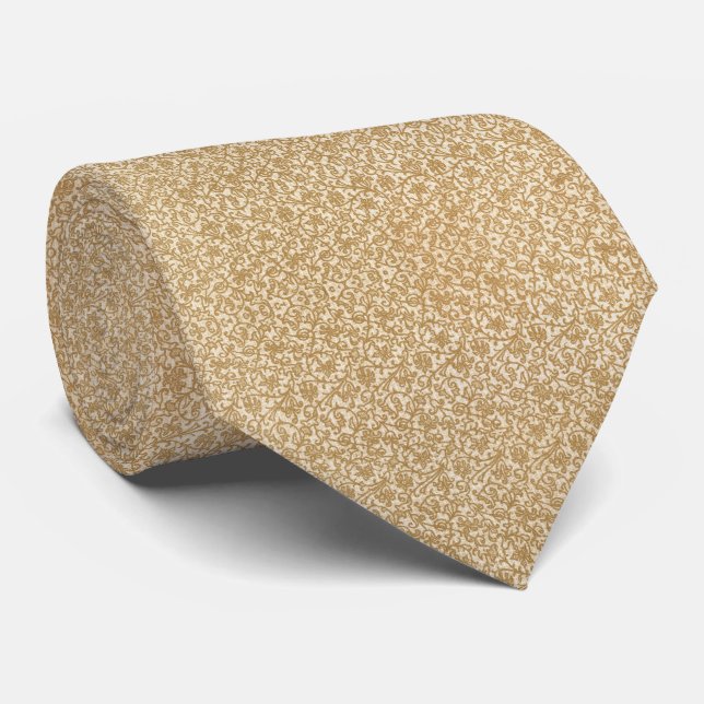Guld Blommönster Vintage Slips (Rullad)
