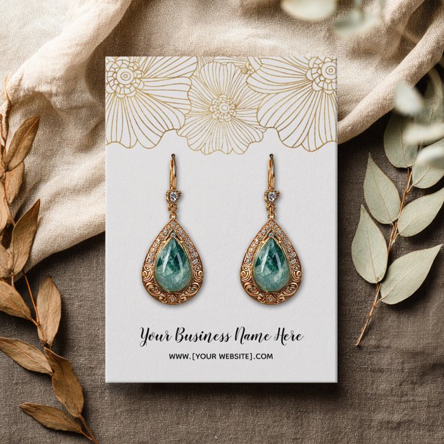 Guld Blommor - Visningar för avläsning Visitkort (Skapare uppladdad)