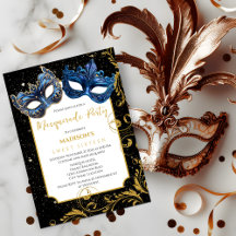 Guld Blue Birthday MasqueraParty
