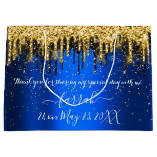 Guld Blue Black Drives Favor Large Gift Bag