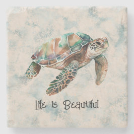 Guld Blue Cream Dream Sea Turtle Stenunderlägg