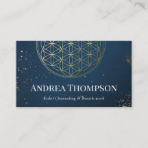 Guld & Blue Flower of life, Reiki, Channeling