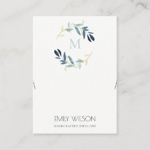GULD BLUE FOLIAGE MONOGRAM BRACELET VISNING LOGOTY VISITKORT