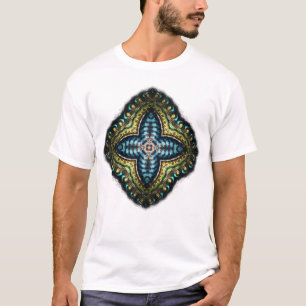Guld Blue Fractal Kor Shirt T-shirt
