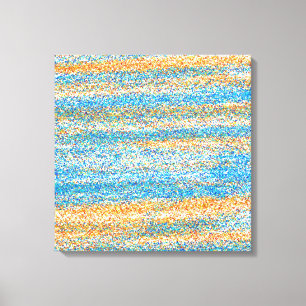 Guld Blue Glitter Abstrakt Canvastryck