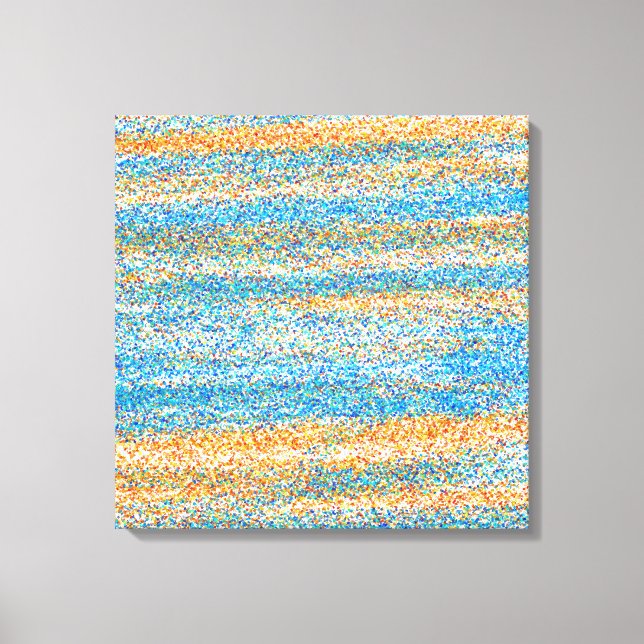 Guld Blue Glitter Abstrakt Canvastryck (Framsida)