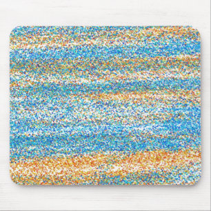 Guld Blue Glitter Abstrakt Musmatta