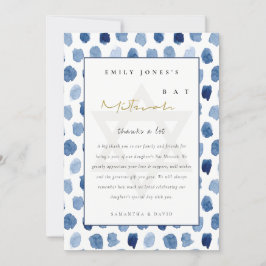 GULD BLUE INDIGO WATERCOLOR DOTS FLADDERMUS PUB MI TACK KORT