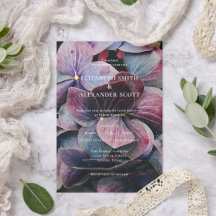 Guld Blue Lavender Lila Hydrangeas Photo Bröllop