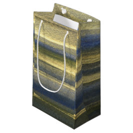 Guld Blue Linjer Anpassningsbar Gift Bag - liten, 
