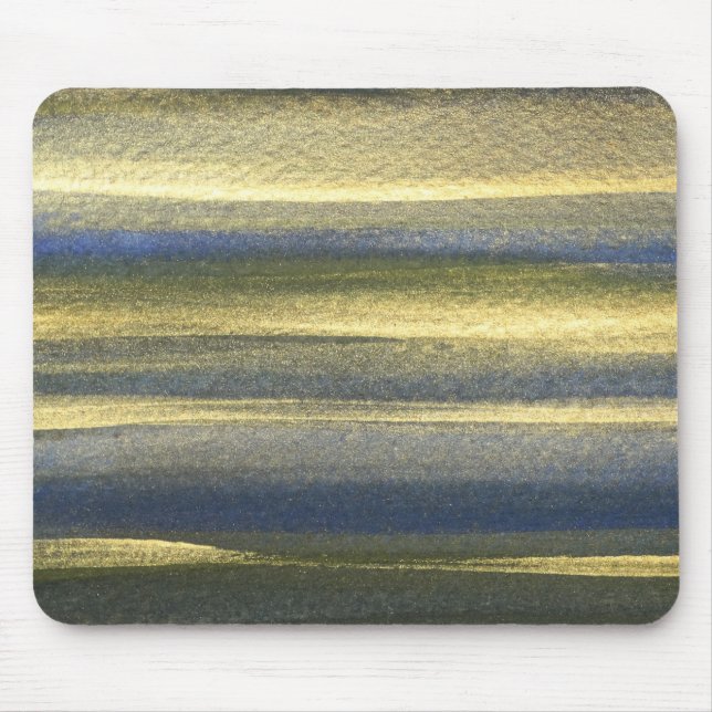 Guld Blue Linjer Mousepad Musmatta (Framsidan)