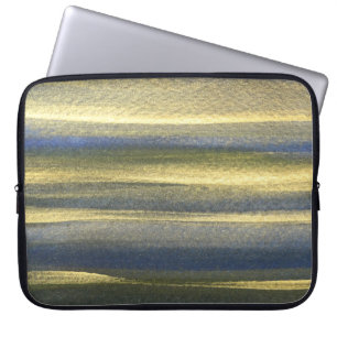 Guld Blue Linjer Neoprene Laptop sleeve 15 tum