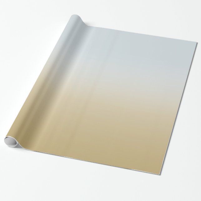Guld Blue Ombre Presentpapper (Utrullad)