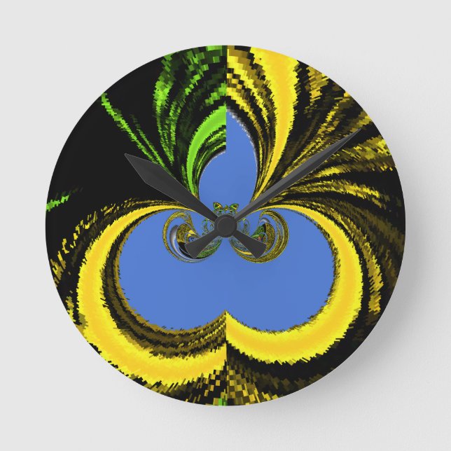 Guld Blue Rund Klocka (Framsida)