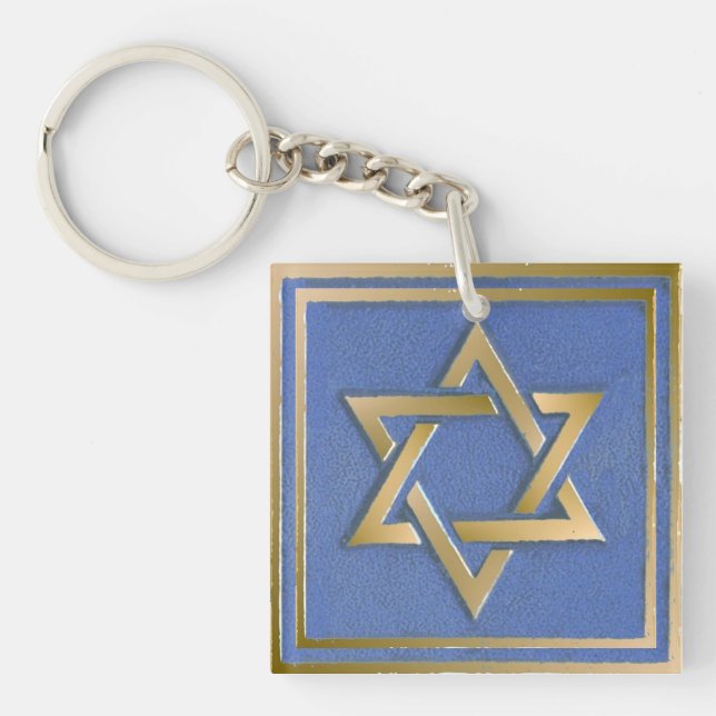 Guld Blue Star of David Art Panel (Framsidan)