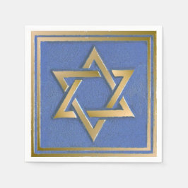 Guld Blue Star of David Art Panel Pappersservett