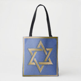 Guld Blue Star of David Art Panel Tygkasse