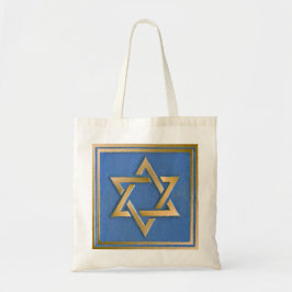 Guld Blue Star of David Art Panel Tygkasse