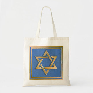Guld Blue Star of David Art Panel Tygkasse