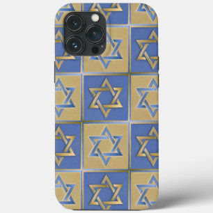 Guld Blue Star of David Art Panels Fodral-Mate iPh