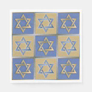 Guld Blue Star of David Art Panels Pappersservett