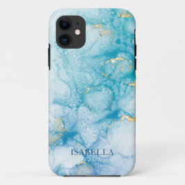 Guld Blue Watercolor Personalize