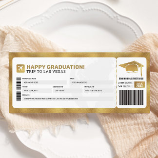 Guld Boarding Pass Resa Tripp Plan Gåva Biljett Inbjudningar