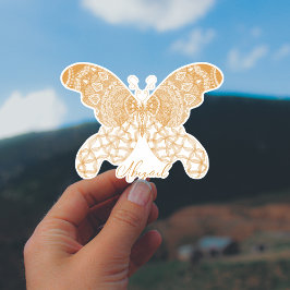 Guld Boho Butterfly Klistermärken