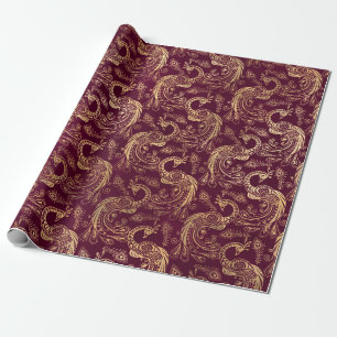 Guld Boho Peacocks på Lilan Presentpapper