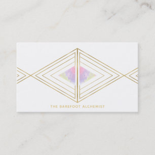 *~* Guld Boho Triangles Helig Geometry Alchemy Visitkort