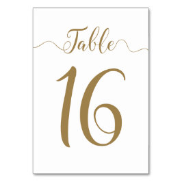 Guld-bordsnummer för bröllop bord 16 bordsnummer