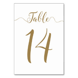 Guld Bordsnumren Bord 14 Bordsnummer