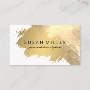 Guld borstat läder Golden Metallic II Visitkort