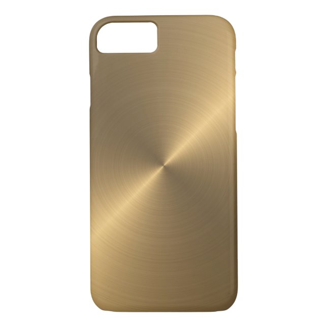 Guld borstat metall struktur fodral Case-Mate iPhone skal (Baksida)
