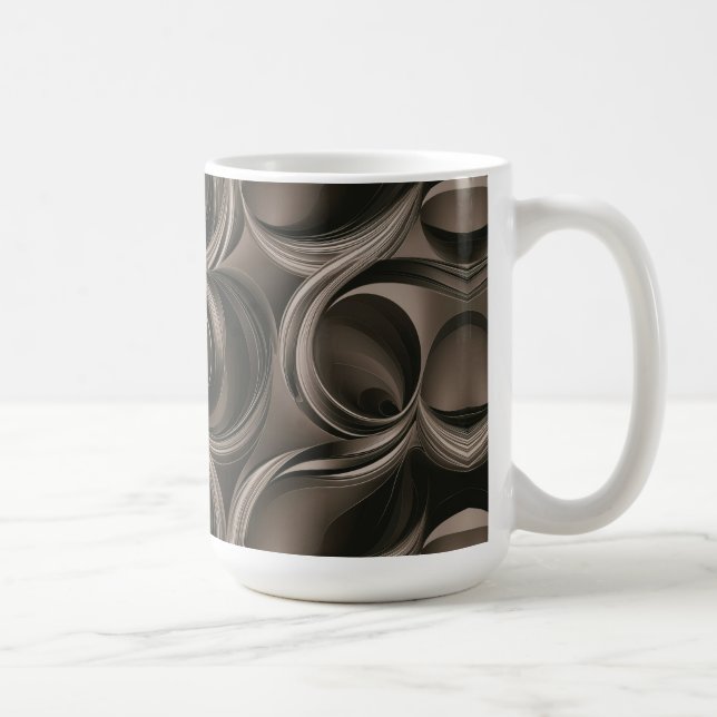 Guld Botanisk Flödande Elegans   Kaffemugg (Höger)