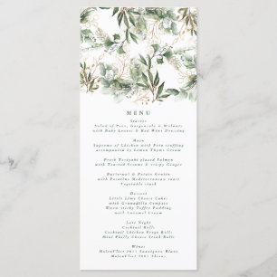 Guld botaniska Eucalyptus Elegant Grönt Pampas Meny