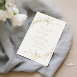 Guld, botaniskt utandningsvätska, bröllop inbjudningar<br><div class="desc">Den minimalistiska faux-bröllopsinbjudan guld och beige-bröllopet,  elegant hand,  illustrerade botaniskt löv-andedräkt med händelseinformation i modernt skript och klassiskt typsnitt. Enkel och lyx. Underbar för det moderna klassiska bröllop,  rent formellt bröllop,  elegant botaniskt trädgårdsbröllop. Visa alla matchande delar i samlingen.</div>