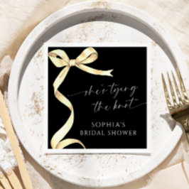 Guld Bow Hon är Gifter sig Möhippa Pappersservett