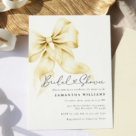 Guld Bow Inbjudningskort för möhippan