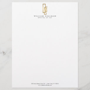 Guld Boxes Professionellt Elegant Letterhead Brevhuvud